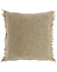 Decorative pillow Pluto, polyester, brown/blue, 45x45 x H 13 cm