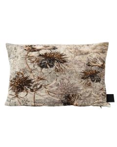 Decorative pillow Fajah, cotton, motifs of dried flowers, 40x60 x H 10 cm