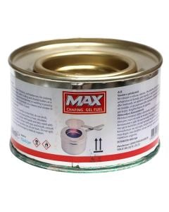 Heating gel for bain-marie, metalic, grey, 200 ml / Dia. 8.5 x H 5 cm