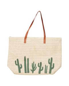Beach bag, natural color, 53x38 cm