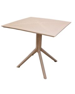 Plastic table, Amanda, 80x80xH74 cm, cappuccino color