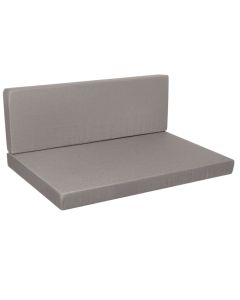 Pallet slatted seating sets, cotton/cotton filling, beige/light grey, 120 x 80 & 120 x 40 cm