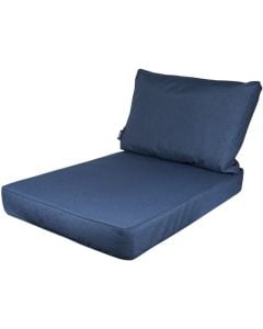 Pallet seat cushion set, cotton/cotton filling, blue, 60 x 40 & 60x80 cm