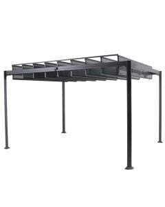 Belize metal gazebo, aluminum structure, anthracite color, 3.8x3 m