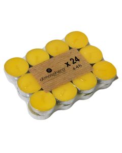 Scented candle, Citronella, 24 pieces, D4xH1.2 cm