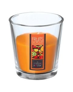 Scented candle Nina, orange scent, orange color, D7.3xH8 cm