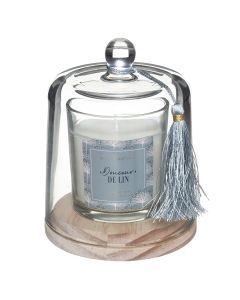 Scented candle, lavender aroma, with glass cage, D10.7xH13.8 cm