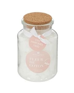 Cotton flower scent in melted candle form, D7.5xH12.5 cm, 150 g