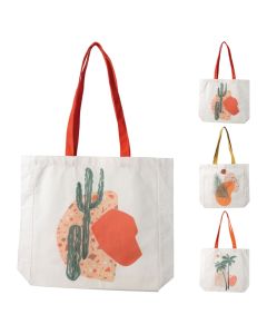 Beach bag, cactus motifs, different colors