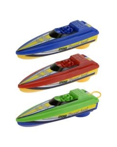 Water toy, speed boat, plastic, 14 cm, various colors
