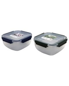 Storage container set (3 pieces), PP/Silicone, transparent/grey, 500 / 900 / 1500 ml