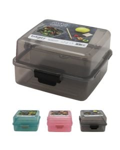 Joyfull lunch box, plastic, light blue, 15x15x8.5 cm