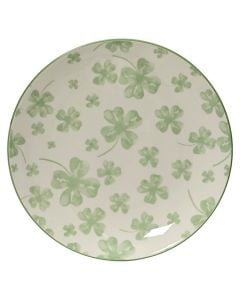 Serving plate, porcelain, green, Dia. 26.5 x H 2.6 cm