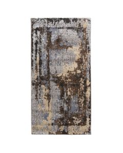 Rug Springs, polypropylene and polyester shrink/heatset, anthracite/light blue, 80x150 cm