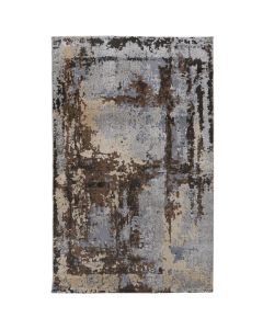 Carpet Springs, polypropylene and polyester shrink/heatset, anthracite/light blue, 200x300 cm