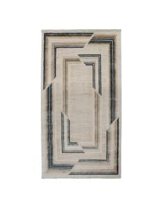Rug Meredith, polypropylene and polyester shrink/heatset, cream/meant green, 80x150 cm