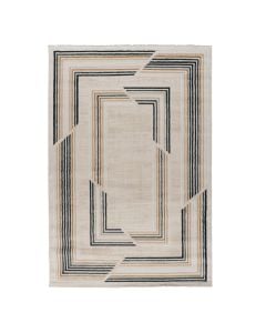 Carpet Meredith, polypropylene and polyester shrink/heatset, cream/meant green, 160x230 cm