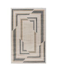 Carpet Meredith, polypropylene and polyester shrink/heatset, cream/meant green, 200x300 cm