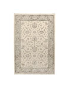Carpet Elit, shinny polyester, cream/grey, 133x190 cm
