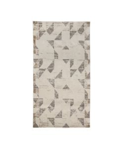 Rug Elit Plus, shinny polyester, cream/light grey, 80x150 cm