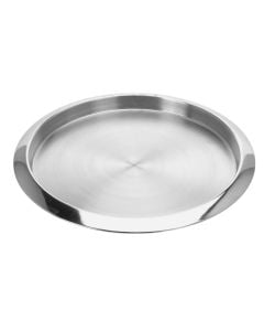 Serving tray, stainless steel, silver, Dia. 35 cm