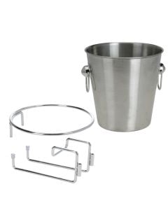 Champagne cooler, stainless steel, silver, Dia. 20.2 x H 20 cm