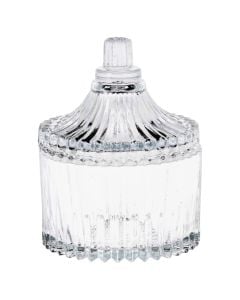 Bonbonniere, glass, transparent, Dia. 6.5xH 9 cm