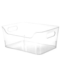Fridge organizer, polystyrene, transparent, 3L / 23x 6x H 9.5 cm