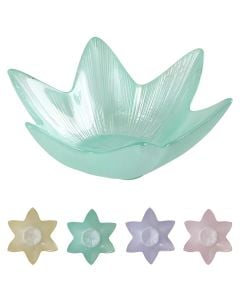 Flower shaped bowl, glass, assorted colors, Dia. 15 cm