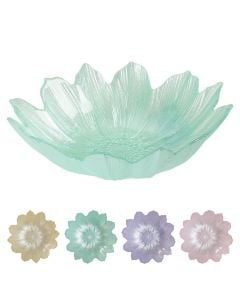 Flower shaped bowl, glass, assorted colors, Dia. 16 cm