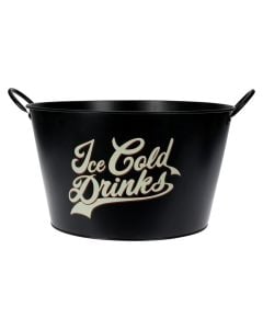 Ice bucket, iron, black, 47.5x 40x H 26 cm