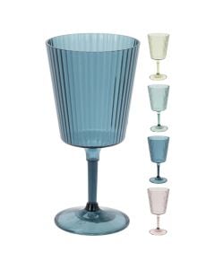 Wine glass, polystyrene, assorted colors, Dia. 9 x H 18.5 cm
