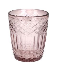 Juice glass, glass, pink, Dia. 8.2 x H 10 cm