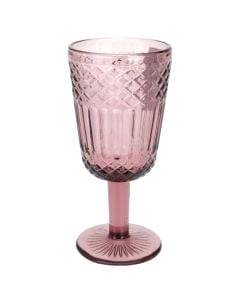 Wine glass, glass, pink, Dia. 8 x H 17.3 cm