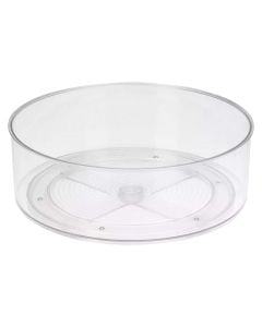 Fridge organizer, plastic, transparent, Dia. 23 x H 8.5 cm