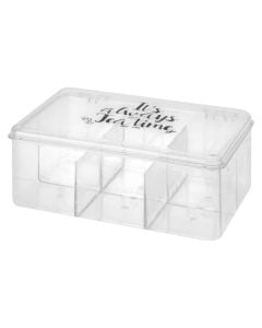 Tea box, polystyrene, transparent, 21 x15 x H 9cm