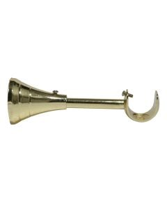 Support for curtain rod, stainless steel, gold, Dia. 28 mm