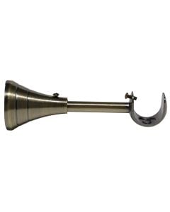 Support for curtain rod, stainless steel, bronze, Dia. 28 mm