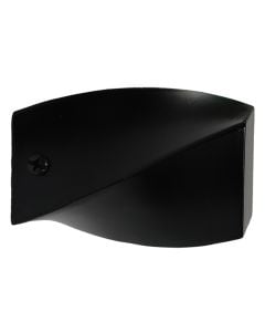 Metal finish for curtain rod, stainless steel, black, Dia. 28 mm