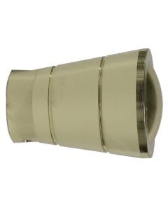 Metal finish for curtain rod, stainless steel, gold, Dia. 28 mm
