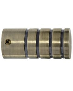 Metal finish for curtain rod, stainless steel, bronze, Dia. 28 mm