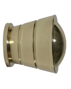 Metal finish for curtain rod, stainless steel, gold, Dia. 28 mm
