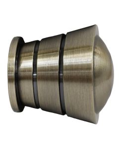Metal finish for curtain rod, stainless steel, bronze, Dia. 28 mm