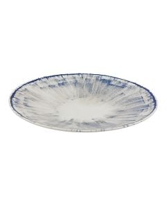 Flat plate Konos FREEDOM, porcelain, beige/blue, Dia. 28 cm