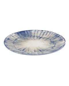 Serving plate Siviglia FREEDOM, porcelain, beige/blue, Dia. 28 cm