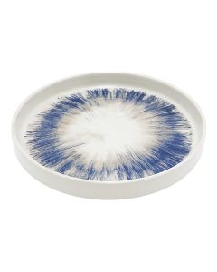 Dessert plate Oslo FREEDOM, porcelain, beige/blue, Dia. 20 cm