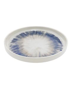Serving plate Oslo FREEDOM, porcelain, beige/blue, Dia. 28 cm