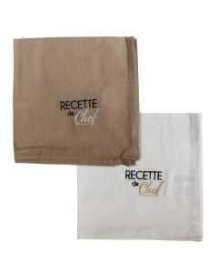 Kitchen towel Duo (Pck2),  100% cotton, light grey, 40x40 cm