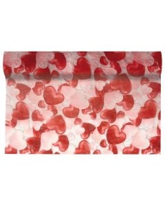 Wrapping paper for flower bouquets, Decofibra Cuori, 51cmx9m, HEART motifs