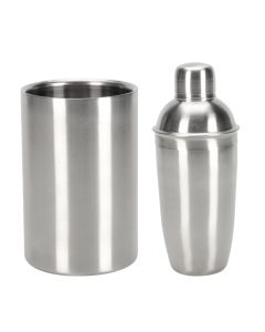 Cocktail preparation set (Pck2), stainless steel, silver color, 500 ml / 9x22 cm / 12x18 cm
